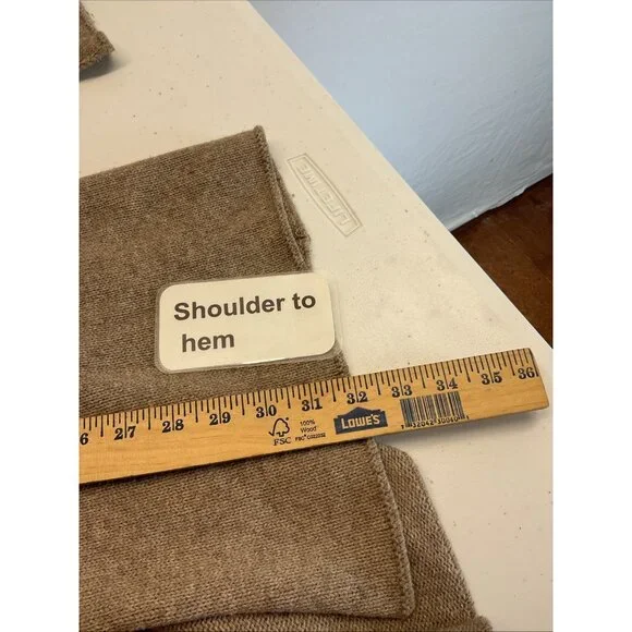 Vince Open-Front Cardigan Women's S Brown Yak Wool Blnd Minimalist Casual Hooded - Picture 8 of 9